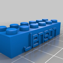 jenson lego block necklace keychain customized construction_toys 3d print model - Mito3D