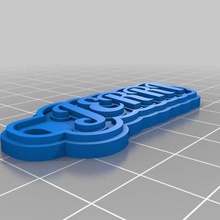 jerri etichetta personalizzato Portachiavi 3d print model - Mito3D