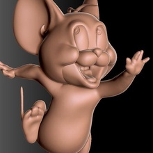 jerrymouse3d imprimible tom jerry3d mgm Hanna barmara dibujos animados gato ratón dolor juguete 3d print model - Mito3D