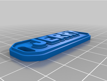 jerry - key ring keychain name customized 3d print model - Mito3D