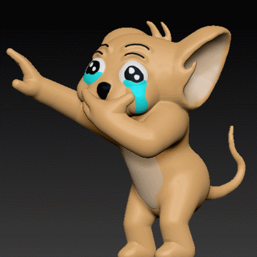 jerry crying 3d game tom meme 3D print model - Mito3D