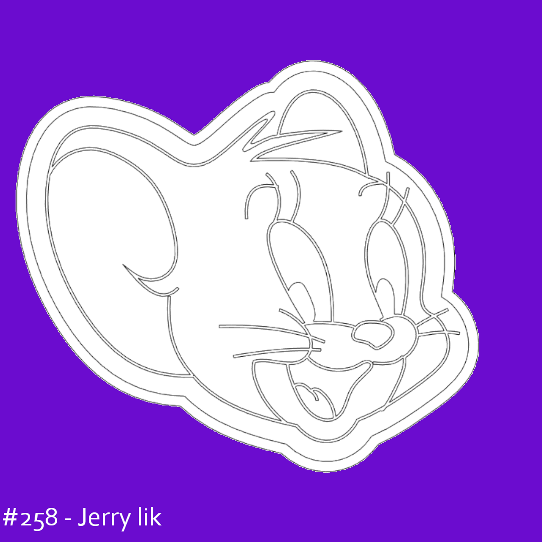 jerry mouse - cookie cutter stl file cartoon tom 3D print model - Mito3D