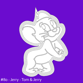 jerry mouse - cookie cutter cookie cutter stl file cartoon mouse jerry tom  3d print model - Mito3D