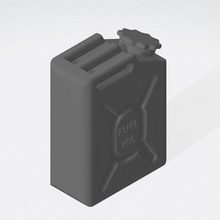 Kanister Spiel Militär Treibstoff Jerry Diesel Stauung Lager Gas Benzin 3d print model - Mito3D