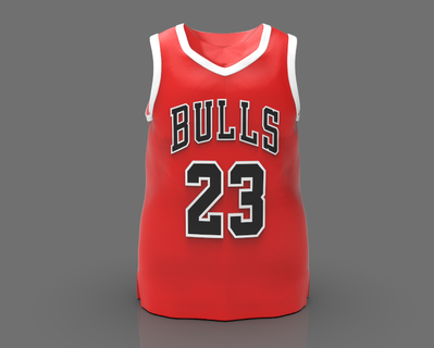 jersey -- bulls michael jordan basketball nba messi t-shirt jacket nf mls 3d print model - Mito3D