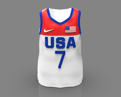 jersey -- usa kevin durant basketball nba jordan messi t-shirt jacket nf mls 3d print model - Mito3D