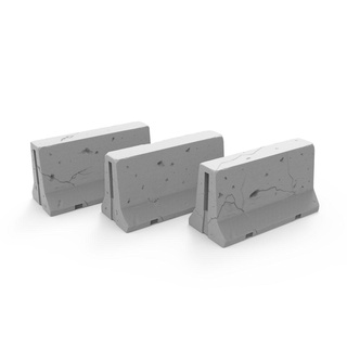 jersey concrete barriers - 3 vers 1-35 scale diorama accessory plastic equipment isolated scalemodel 3dprintable accessories miniatures civil urban resin scenery work war 3d print model - Mito3D