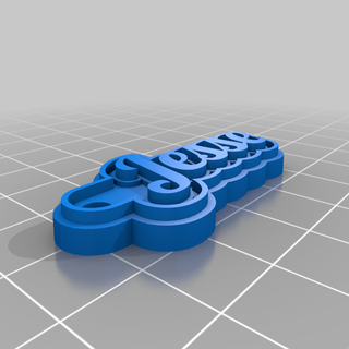 jesse keychain customized keychains jewelry keys 3d print model - Mito3D