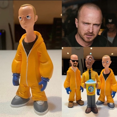jesse pinkman breaking bad gustavo fring walter white chemistry drugs crystal meth chemical figure marvel los pollos amazing nice 3d 3dprint cheap awesome easye 3d print model - Mito3D