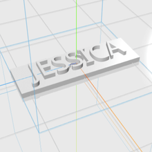 jessica letters name female 3d gift 3d print model - Mito3D