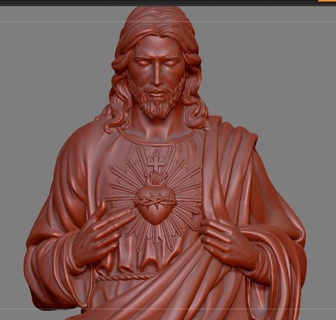 Jesús 3d cnc stl in3d estatua escultura Buda católico 3d print model - Mito3D