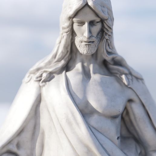 Jésus Christ jc catholique Foi 3D print model - Mito3D