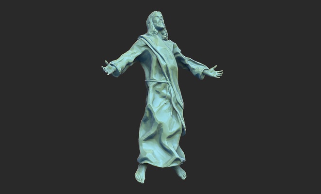 jesus ascension art of 3d print model - Mito3D