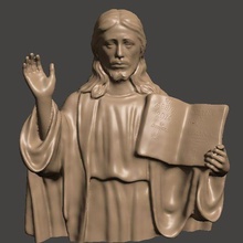 Jesús busto Arte cristian ortodoxo 3d print model - Mito3D