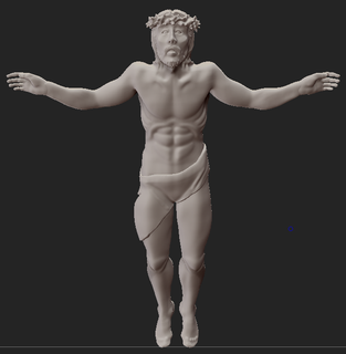 Gesù Cristo gioielleria crocifisso 3d print model - Mito3D