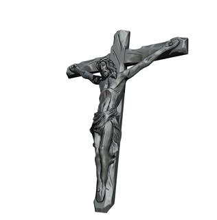 jesus christ cross Art god cristian faith church jewelry pendant ornament art religion 3d print model - Mito3D