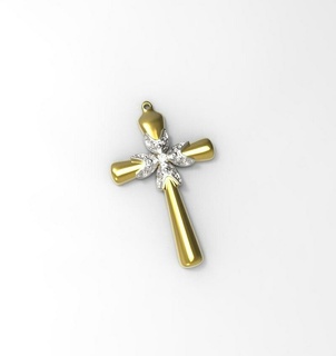 Gesù Cristo attraversare pendente 2 braccialetto solitario squillare gioielleria diamante gioielli zaffiro oro orecchino carattere nozze arte 3d print model - Mito3D