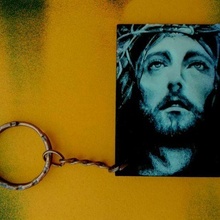jesus christ keychain fashion 3dlto cool 3d drawing image3d key ring relief 3d print model - Mito3D