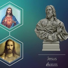 Jesus Christus Skulptur bereit 3d drucken Statue Kunst Marmor uralt Zahl Monument Skulpturen 3d print model - Mito3D