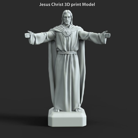 jesucristo vol3 estatua art la mitología señor dios rezar religión de estilo gótico el cristianismo 3D print model - Mito3D