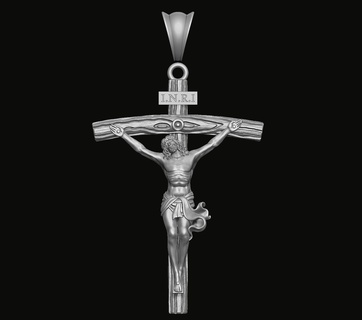 Jésus traverser 3d impression modèle Christ Actes Saint bijoux pendentif Dieu Christian cnc soulagement souper saint religion religieux anneaux 3d print model - Mito3D