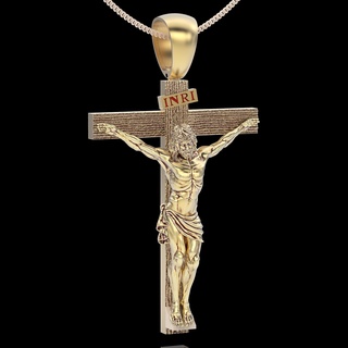 jesus cross pendant Jewelry christ silver gold jewelry printable 3d model trend fashion design zbrush tiger 3d print model - Mito3D