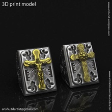 jesus cross vol2 ring jewelry rings ornament jewel object religiou cathedral medieval church gold silver religion religious ancient mens punk biker christ holly christianity celtic gothic 3d print model - Mito3D