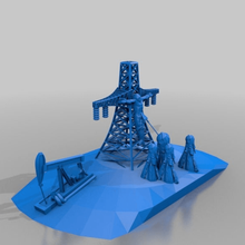 jesus crucified oelberg high voltage pylon art sculptures desktop 3d print model - Mito3D