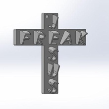 jesus freak keychain 3d print model - Mito3D