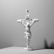 jésus lowpoly art le souvenir de la décoration classique statue sculpture crucifix croix cnc étape 3d print model - Mito3D