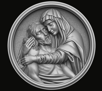 isa Mary kolye 3d Yazdır model Sanat bakire İsa bebek Tanrı Hıristiyan takı cnc madalyon anne kutsal Katolik din Maria heykeller 3d print model - Mito3D