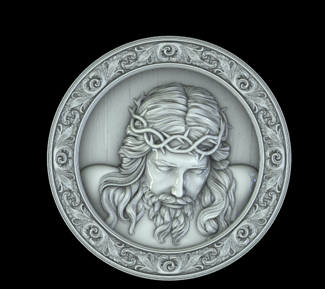 Gesù medaglia 3D print model - Mito3D