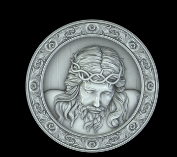 Jesus medalha 3d print model - Mito3D