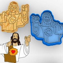 Jesús memes cocinero cortador Galleta conjunto cuchillo cocina cortadores galletas paquete cocinar 3d print model - Mito3D
