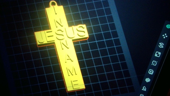 Jésus Nom traverser loop hole religieux 3d print model - Mito3D