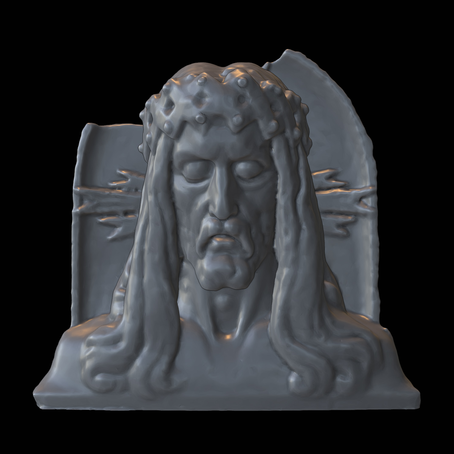 Jesus Porträt Büste Kunst 3d Scan heilig Christus religiös Kirche Grab Zahl Dekoration 3D print model - Mito3D