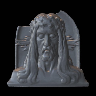isa Vesika büst Sanat 3d taramak kutsal İsa dini kilise mezar şekil dekorasyon 3d print model - Mito3D