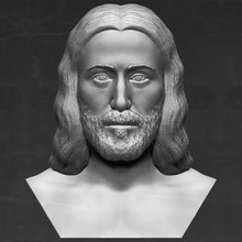 jesus reconstruction based shroud turin 3d printing ready art faith church religious francis pope catholicism vatican holy mary christ god bust 3d print model - Mito3D