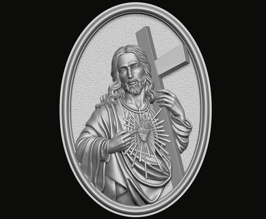 isa kutsal kalp kolye 3d Yazdır model Sanat bakire İsa bebek Tanrı Hıristiyan takı cnc madalyon anne Katolik din Maria heykeller 3d print model - Mito3D