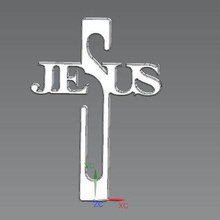 jesus schriftkreuz tischdeko und die wand 3d print model - Mito3D