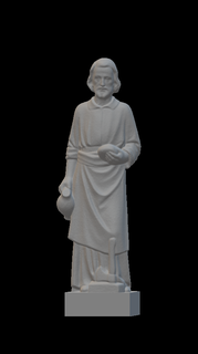 Jésus statue 3dscan revopoint pop2 fan visage 3d print model - Mito3D