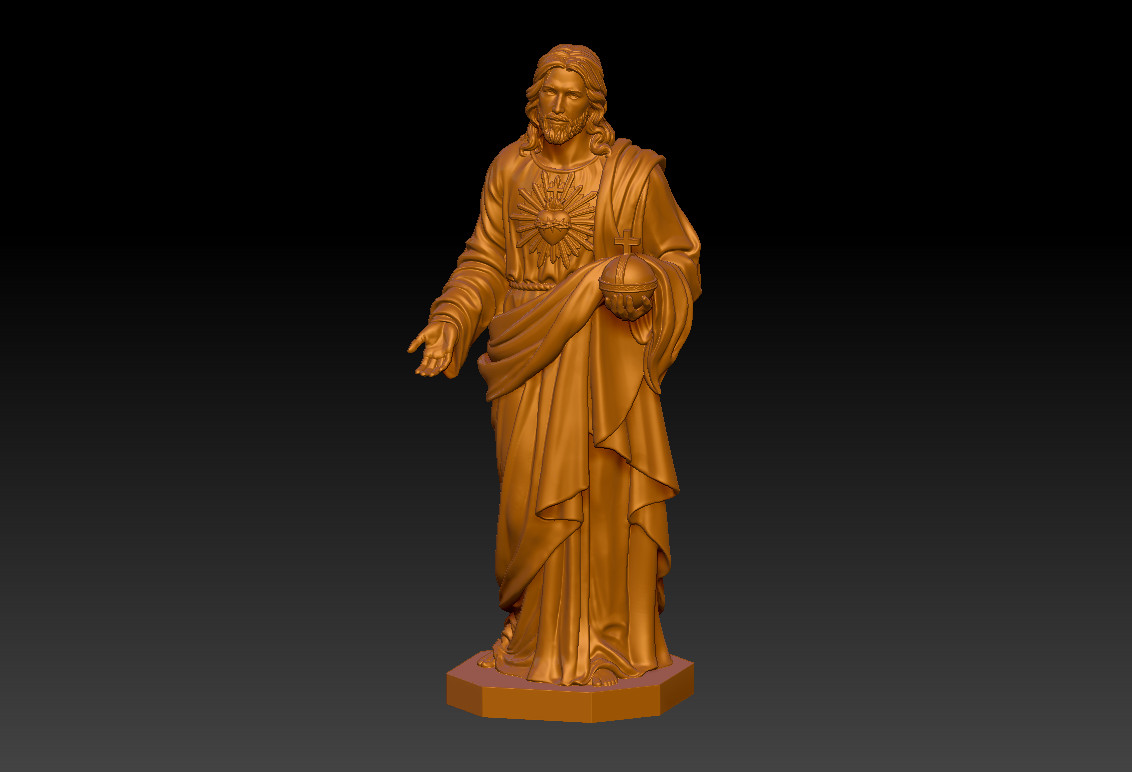 Gesù statua ornamento 3D print model - Mito3D