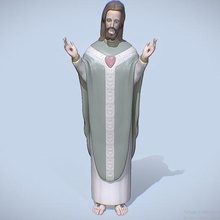 jesus statue christ baroque 3d print model - Mito3D