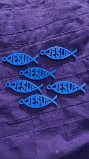 jesus symbol keychain fish christ religion 3d print model - Mito3D