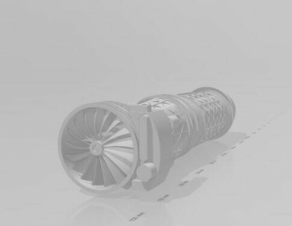 jet Engi oyun jet motor turbofan 3d print model - Mito3D