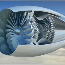 jet moteur mode avion aviation art jouet ingénierie 3d print model - Mito3D