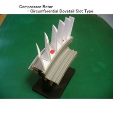 jet engine component 1-1 axial compressor circumferential dovetail slot type tool dobtail 3d print model - Mito3D