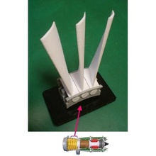jet engine component 5-2 fan metal blade pinrivet type tool turbofan 3d print model - Mito3D