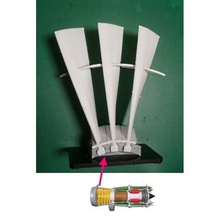 jet engine component 5-1 fan metal blade snubber tool midspan shroud turbofan 3d print model - Mito3D