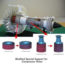 jet engine geared turbofan gtf modified parts tool compressor rotor 3d print model - Mito3D